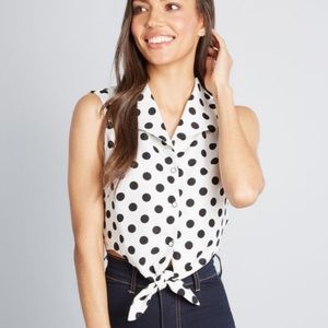 Banned Retro Polka Dot Crop Top